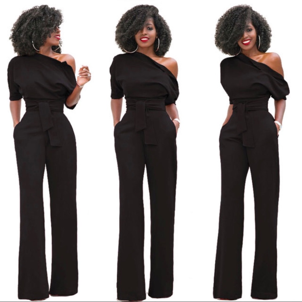 🖤 Off One Shoulder Jumpsuit / Romper